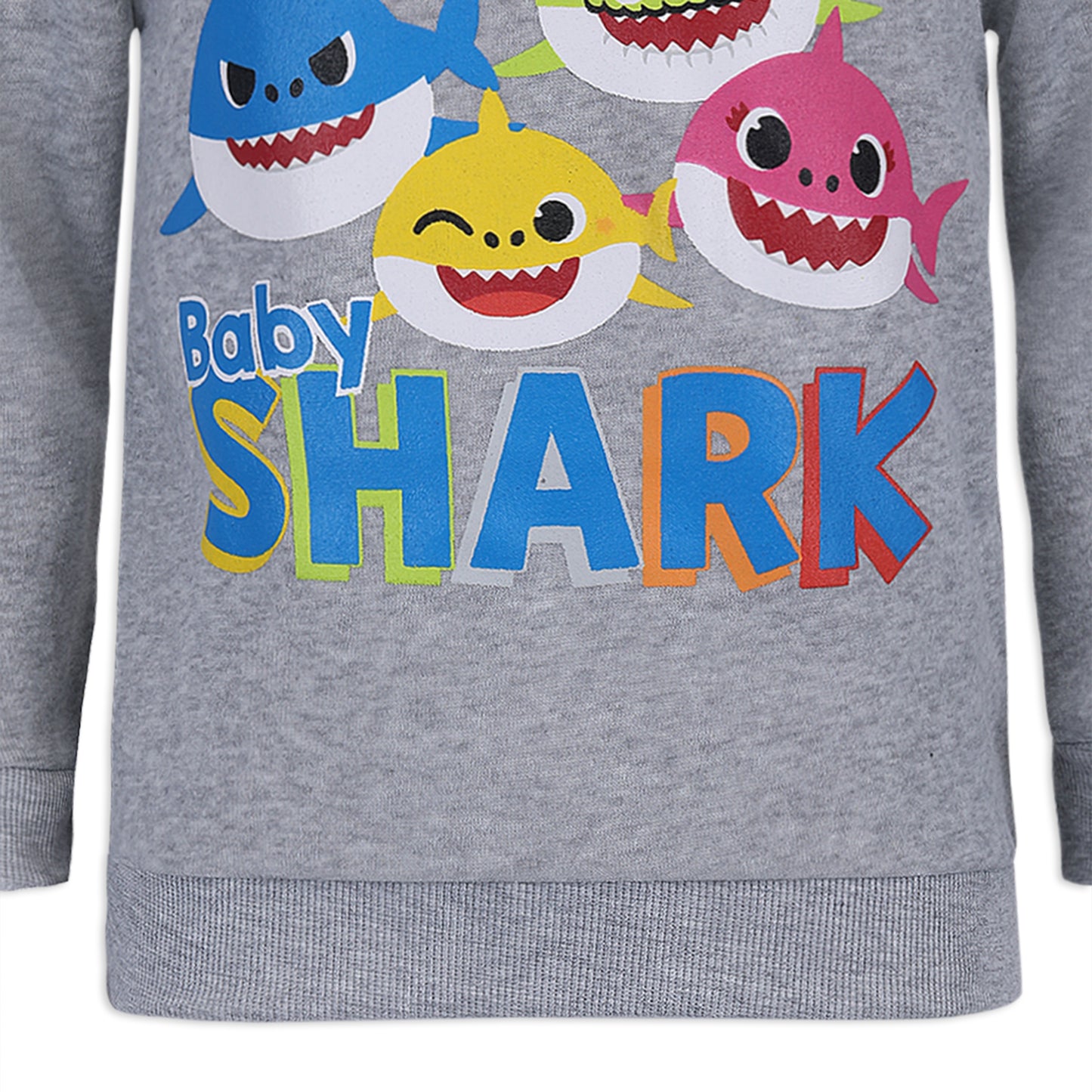 Nickelodeon Baby Shark Boys Pullover Hoodie for Toddler and Little Kids - Grey