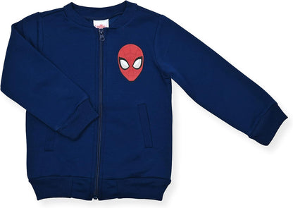 Marvel Spiderman Boys? Zip Up Hoodie, T-Shirt and Jogger Set for Toddler and Little Kids ? Navy/Red