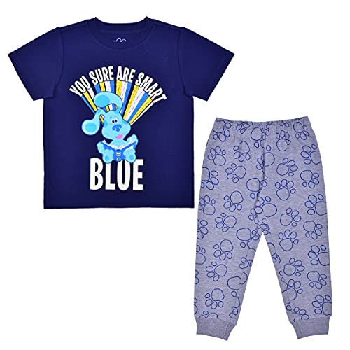 Nickelodeon Blue’s Clues Boys T-Shirt and Jogger Set for Toddler – Grey/Blue