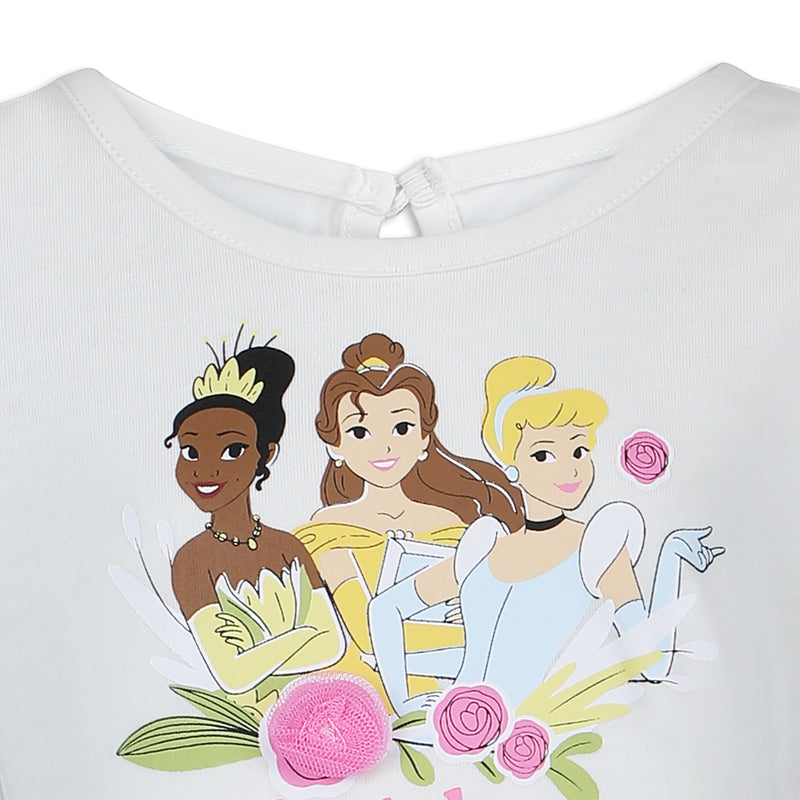 Disney Princess Girls Dress for Toddler and Big Kids - Off White