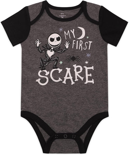 Disney Nightmare Before Christmas Boys? Jack Skellington 3 Pack Bodysuits for Infant ? Grey