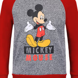 Disney Mickey Mouse Boys’ 2 Pack Hoodie for Toddler and Little Kids – Grey/Black/Red