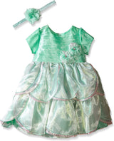 Disney Girl's Mermaid Princess Ariel Special Occasion Dress and Headband, Green