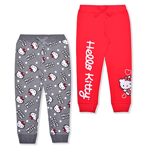 Hello Kitty 2 Pack Red and Grey Multi Print Joggers