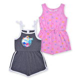 Nickelodeon Baby Shark Girls’ 2 Pack Romper for Infant and Toddler – Multicolor