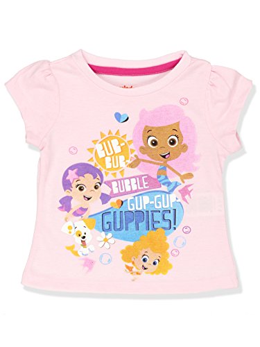 Bubble Guppies Girls Short Sleeve Tee (3T, Light Pink)