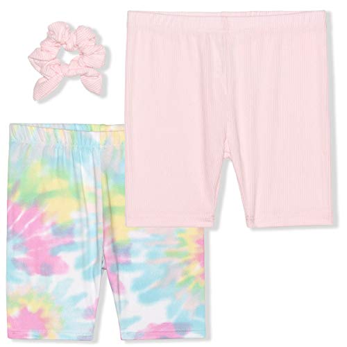 Young Hearts Girls’ 2 Pack Shorts and Scrunchie for Toddler, Little and Big Kids