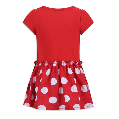 Disney Minnie Mouse Girls’ 2 Pack Dresses with a Bow for Newborn and Infant –  Red