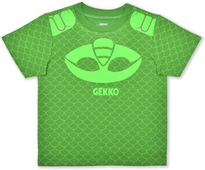 PJ Masks Catboy or Gekko Boys? T-Shirt and Jogger Set for Toddler and Little Kids ? Blue/Navy or Green/Black