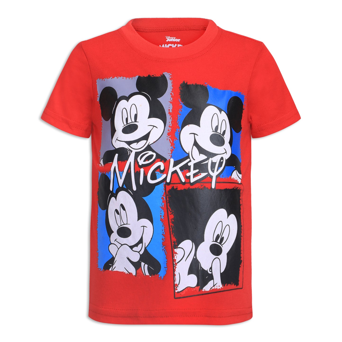 Disney Mickey Mouse Boys’ 3 Pack T-Shirts for Toddler – Red/White/Black