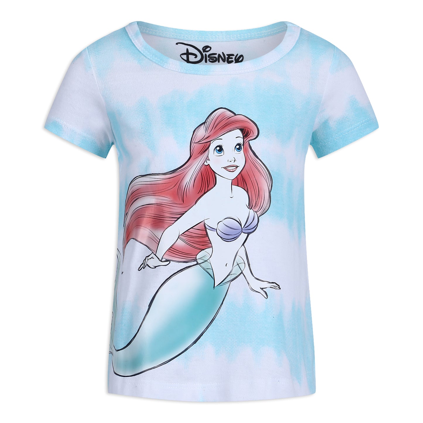 Disney Princess Ariel, Rapunzel and Belle Girls’ T-Shirt 3 Pack for Toddler and Little Kids – Purple/Blue/Pink