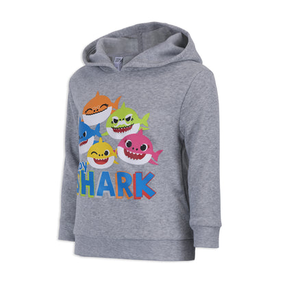 Nickelodeon Baby Shark Boys Pullover Hoodie for Toddler and Little Kids - Grey