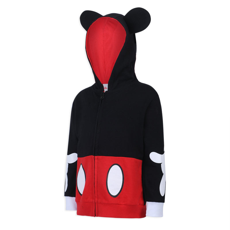 Disney Mickey Mouse Boys’ Zip Up Hoodie for Infant and Toddler – Black