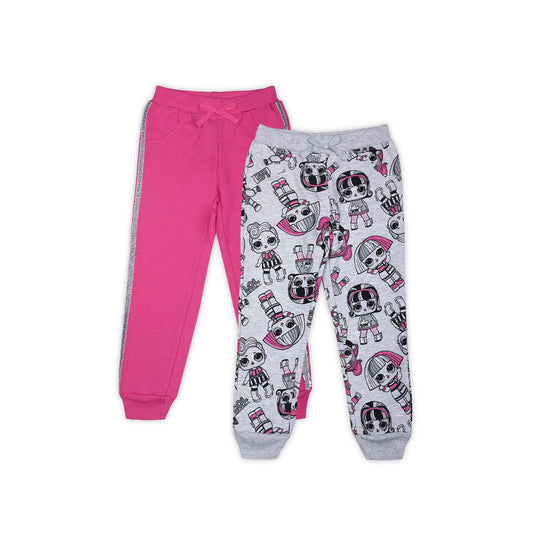 L.O.L. Surprise! Dolls 2 Pack Jogger Sweatpants for Little Girls – Aqua or Pink