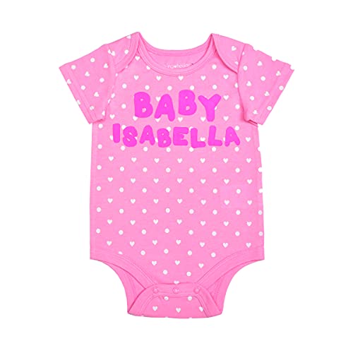 Young Hearts Girls’ Short Sleeve Bodysuit for Newborn and Infant – Pink