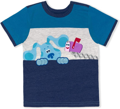 Nickelodeon Blue?s Clues Boys T-Shirt, Long Sleeve Shirt and Jogger Set for Toddler ? Navy/Grey