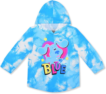 Nickelodeon Blues Clues Girls 2 Piece Tie Dye Hoodie and Jogger Pants Set for Infant and Toddler ? Blue