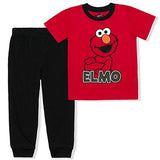 Sesame Street Elmo Jogger Set for Babies and Toddlers, Shirt and Pants Active Wear Set