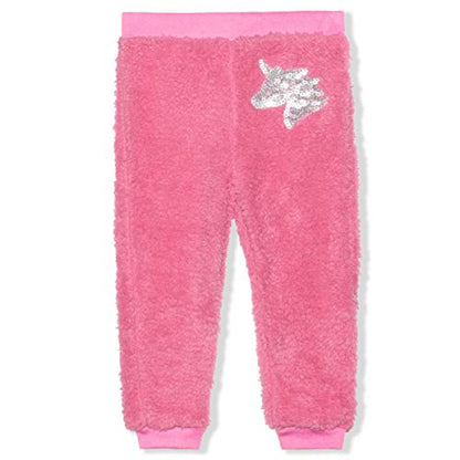 Young Hearts Girls Jogger Pants for Toddler and Little Girls – Pink or White