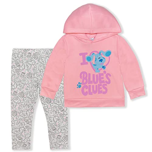 Nickelodeon Blue?s Clues Girls? Pullover Hoodie and Leggings Set for Infant and Toddler ? Pink/Grey