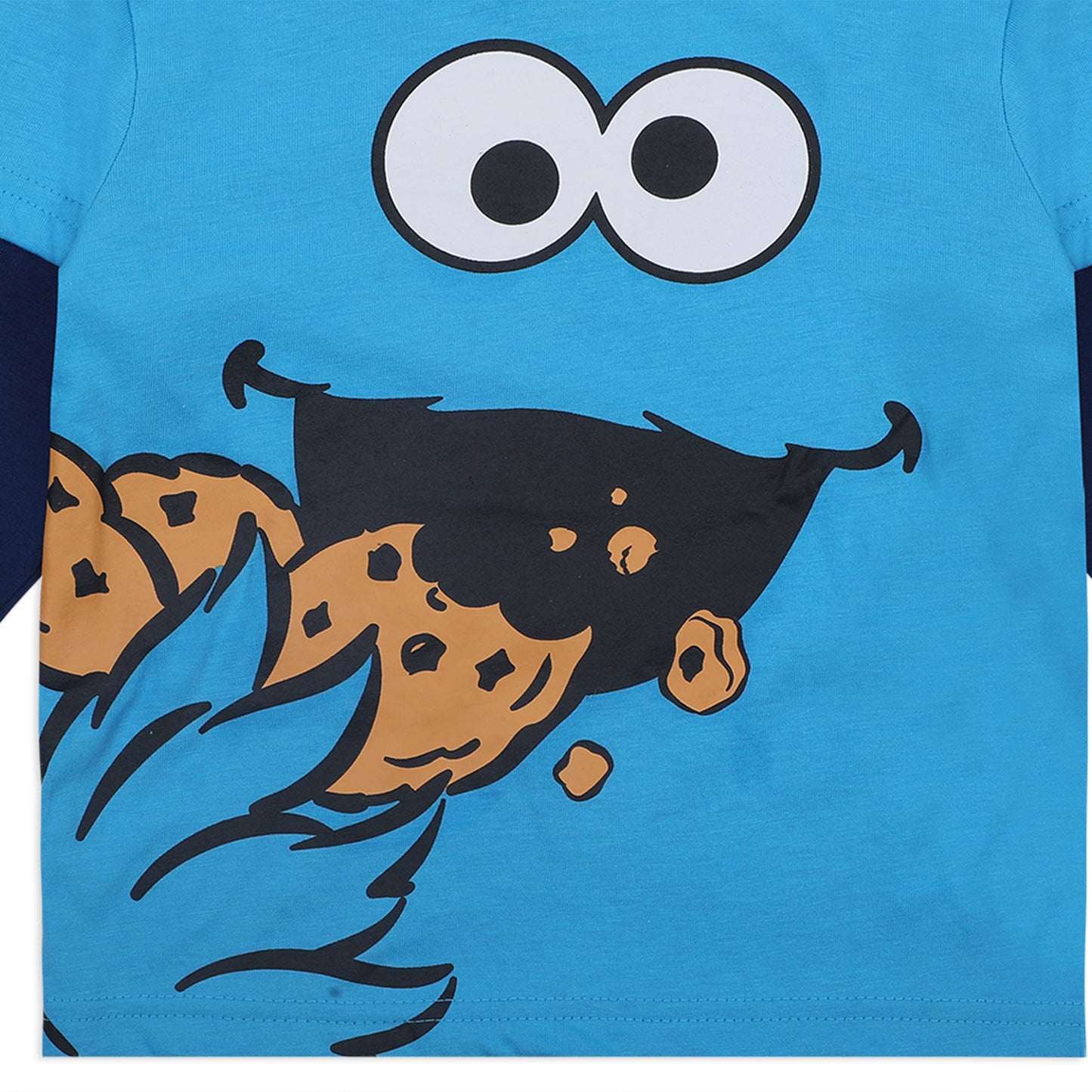 Sesame Street Elmo and Cookie Monster Boys T-Shirt for Infant and Toddlers – Blue or Red