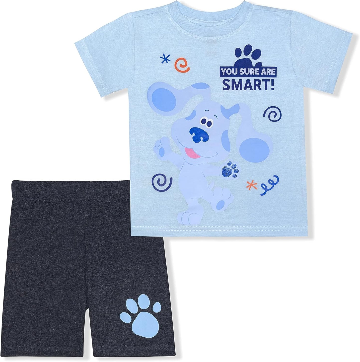 Nickelodeon Blue?s Clues & You Boys? Short Sleeve T-Shirt and Shorts Set for Toddler ? Grey/Blue