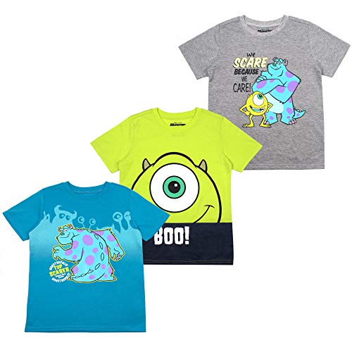 Disney Monsters Inc. Toddler Boys' T-Shirt (Pack of 3) Grey