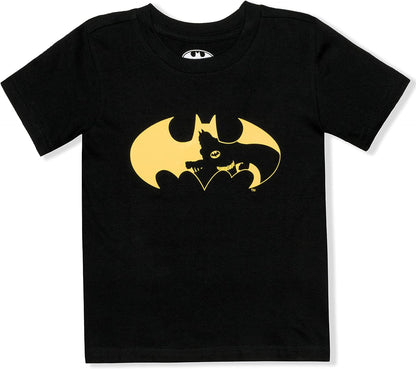 BATMAN Boys 2 Pack T-Shirt for Toddlers and Little Kids - Black