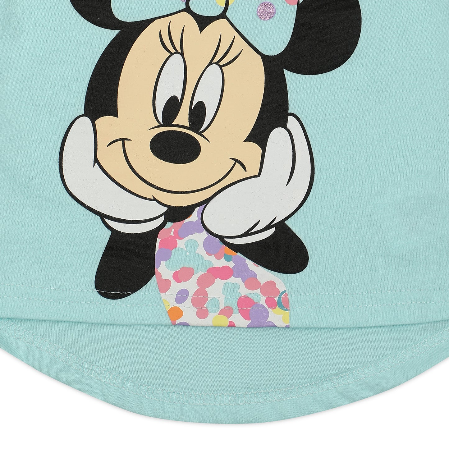 Disney Minnie Mouse Girls’ T-Shirt and Legging Set for Infant, Toddler and Little Kids – Blue/Multicolor