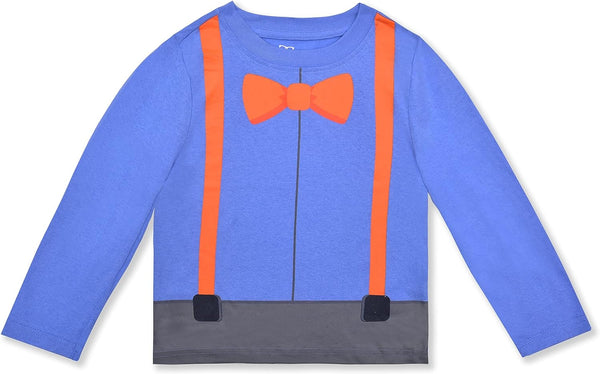 Blippi Boys Long Sleeve T-Shirt and Jogger with Drawstring Set for Little Kids ? Blue/Black