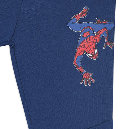 Marvel Spiderman Boys’ 2 Pack Jogger Pant With Drawstring for Toddler and Little Kids – Blue/Navy or Black/Grey