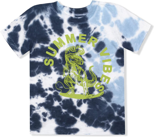 10 Threads Boy's Short Sleeve Tie Dyed Summer Tee Shirt