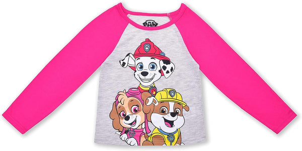 Nickelodeon Paw Patrol Girls? Long Sleeve Shirt and Jogger Pants Set for Toddler and Little Kids ? Grey/Pink