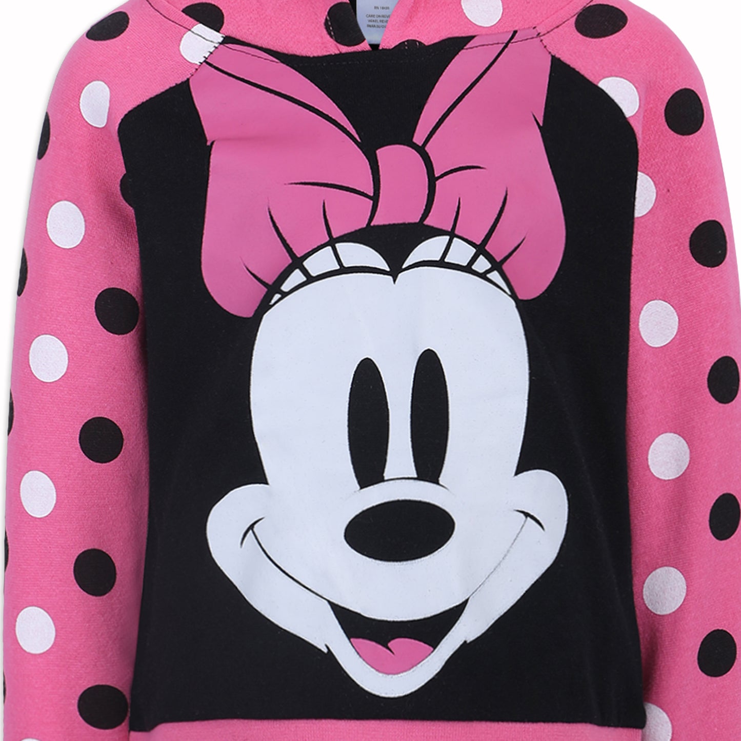 Disney Minnie Mouse Girls’ Hoodie for Toddler and Little Kids – Pink/Black