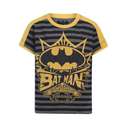 DC Comics Batman Boys 3 Pack T-Shirt for Toddler and Little Kids – Blue/Yellow/Grey