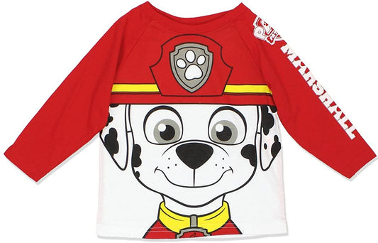 Nickelodeon Paw Patrol Boys’ Chase or Marshall Tees for Toddler – Blue/Red/White