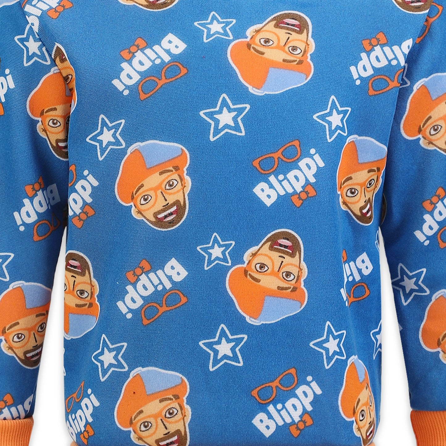 Blippi Boys’ Long Sleeve T-Shirt and Jogger Set for Toddler and Little Kids – Blue