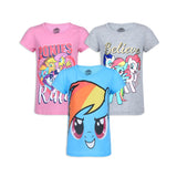 Hasbro My Little Pony Twilight Girls' Short sleeve T-Shirt (Pack of 3)