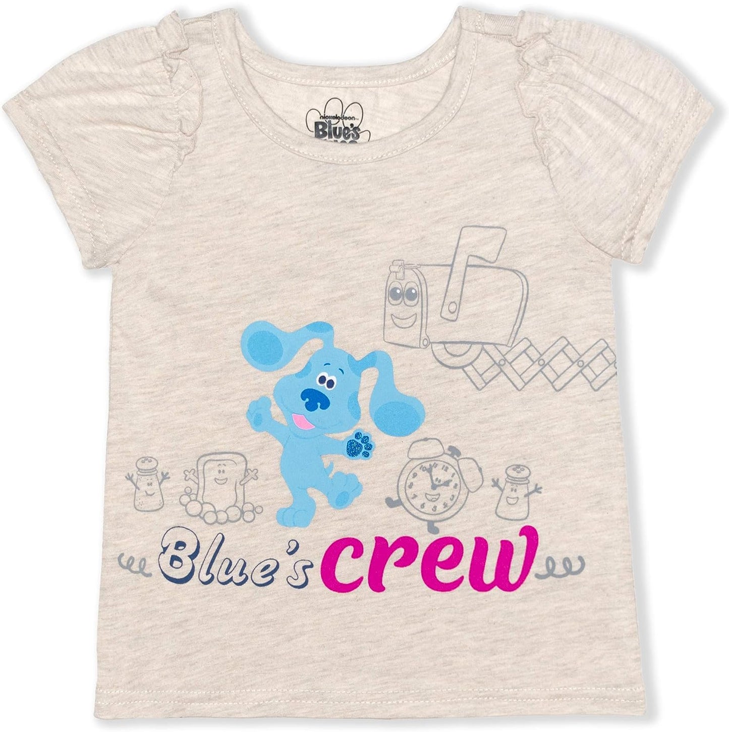 Nickelodeon Blue?s Clues Girls? 3 Piece Long Sleeve T-Shirt, Short Sleeve T-Shirt and Leggings Set for Toddlers