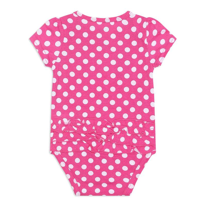 Disney Minnie Mouse Girls’ First Birthday Bodysuit for Infant – Pink