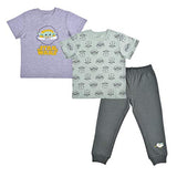 Star Wars Baby Yoda Boys T-Shirt and Jogger Set for Toddler and Little Kids – Grey/Green