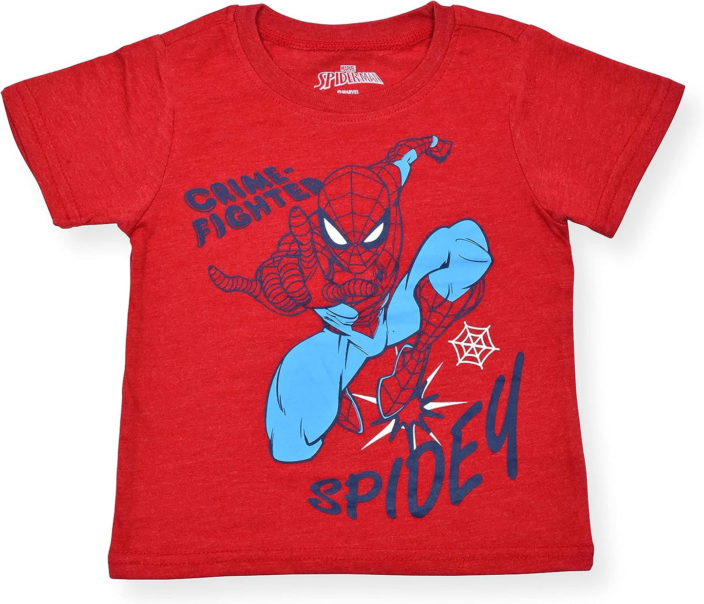 Marvel Spiderman Boys? Zip Up Hoodie, T-Shirt and Jogger Set for Toddler and Little Kids ? Navy/Red