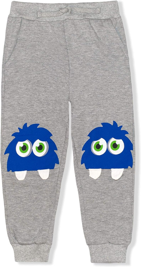 10 Threads Monster Boys Jogger Pants for Toddlers ? Grey/Blue