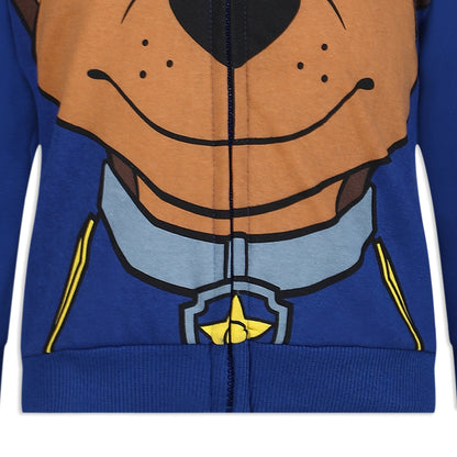 Nickelodeon Paw Patrol Marshall, Rubble or Chase Boys' Zip Up Hoodie for Toddler and Little Kids – Red/Yellow/Blue