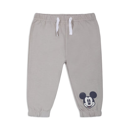 Disney Mickey Mouse Boys' Hoodie and Jogger Set for Infant – Beige