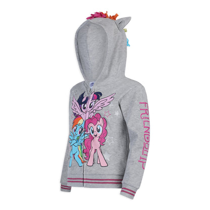 My Little Pony Girl's Roleplay Hoodie with 3D Ears Grey