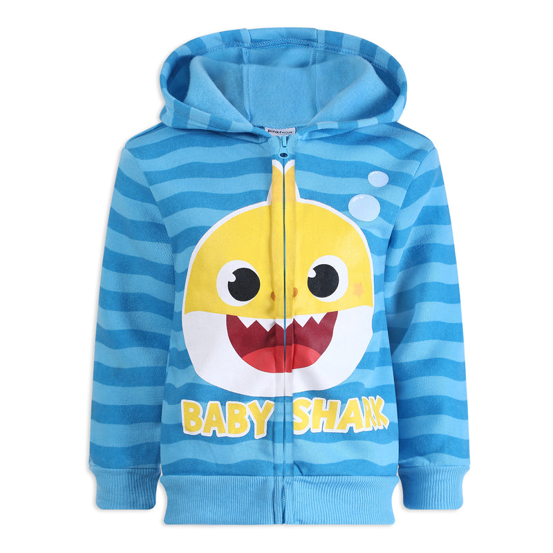 Nickelodeon’s Baby Shark Zip Up Hoodie, Shirt and Jogger Pant Bundle for Boys