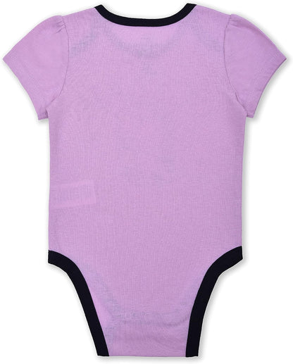 Disney Nightmare Before Christmas Sally and Jack Girls? 3 Pack Bodysuit for Newborn and Infant ? Purple/Grey/Black