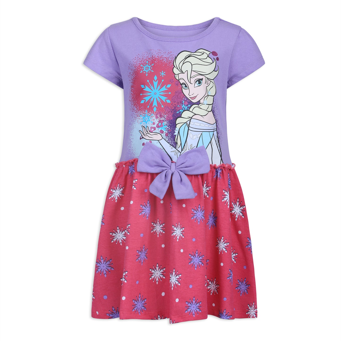 Disney Frozen Elsa Girls 2 Pack Dresses for Toddler - Pink/Purple/Multicolor