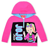 Nickelodeon Jojo Siwa Girls’ Half Zip Up Hoodie for Toddler and Little Kids – Pink